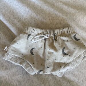 Natural colored Moon Patterned Kids Shorts